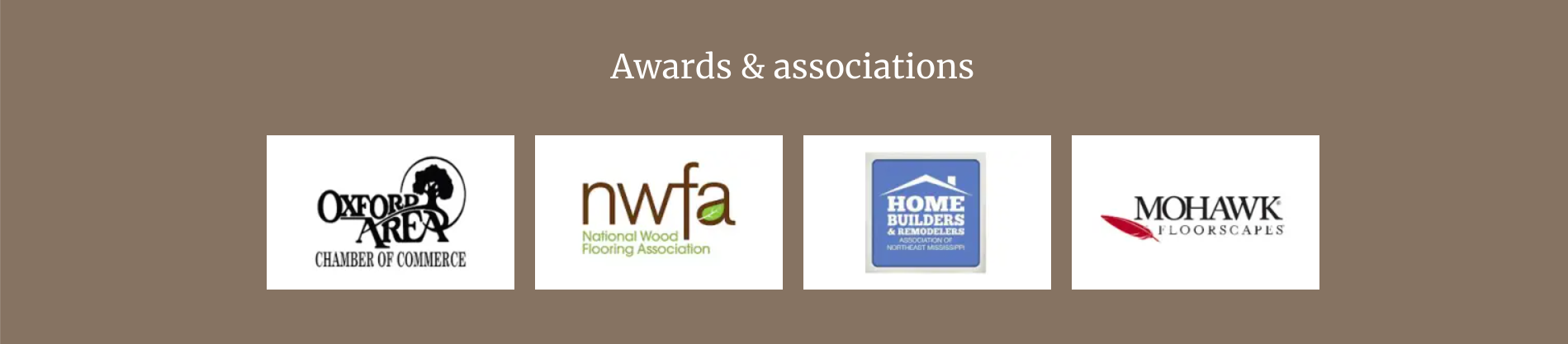 Stout's Carpet and Flooring Awards and associations