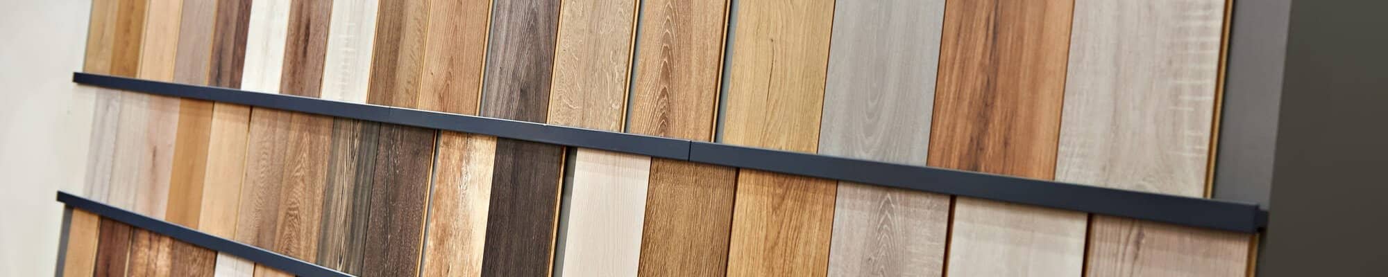 Flooring samples in a showroom display